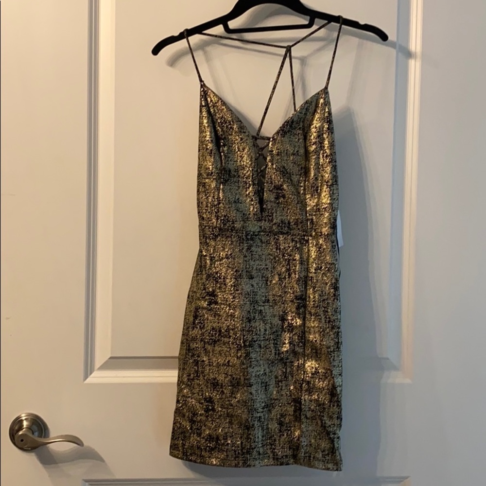 Windsor Metallic Mini Dress Size S